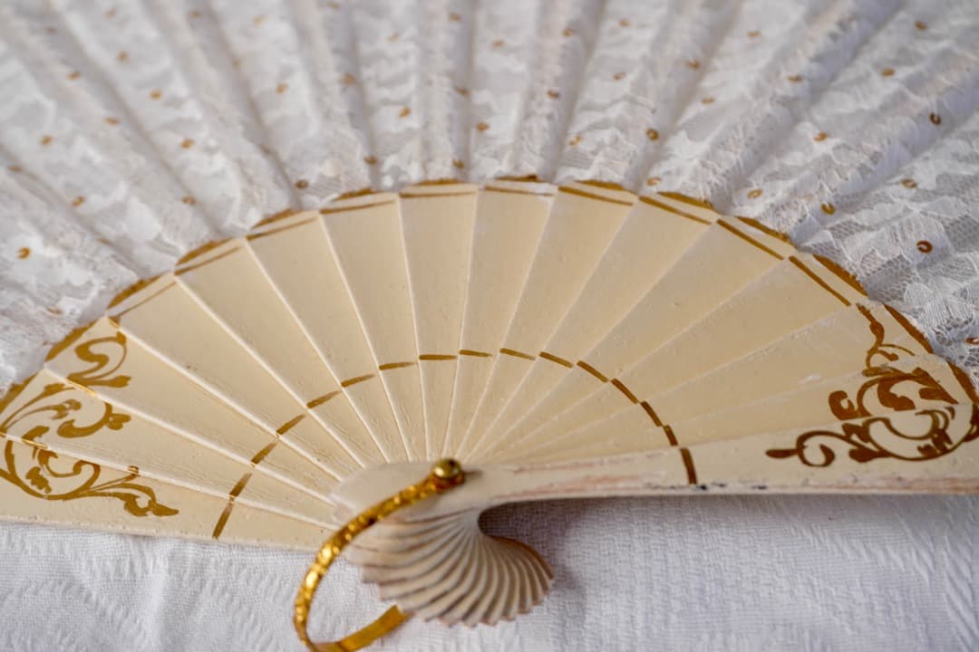 フランス アンティーク エヴァンタイユ レース扇子