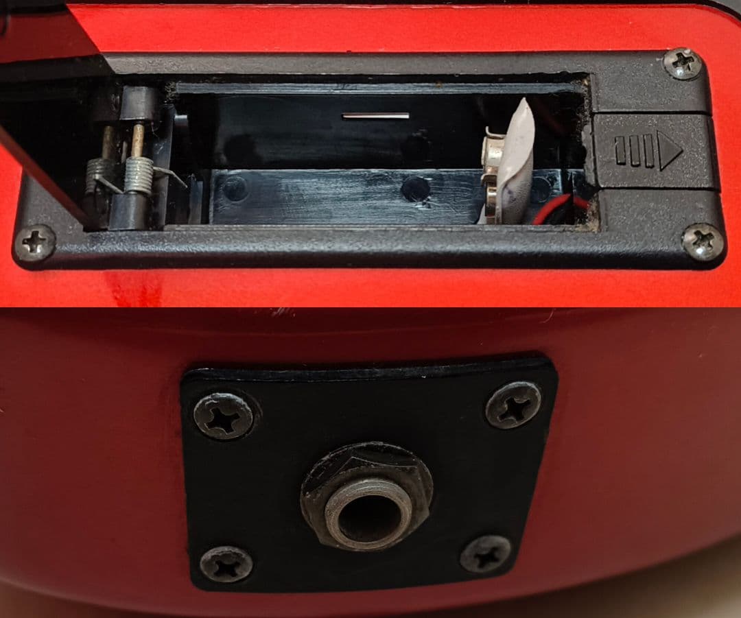 【美品】ZO-3 芸達者 メタリックレッド アンプ内蔵ミニギター ケース付