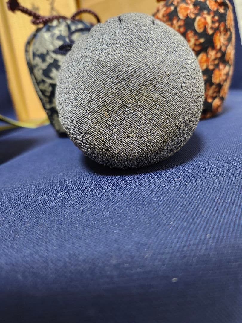 古瀬戸肩衝茶入 替仕覆 裏千家　十五代 　花押　山里　鵬雲斎　瀬戸茶入