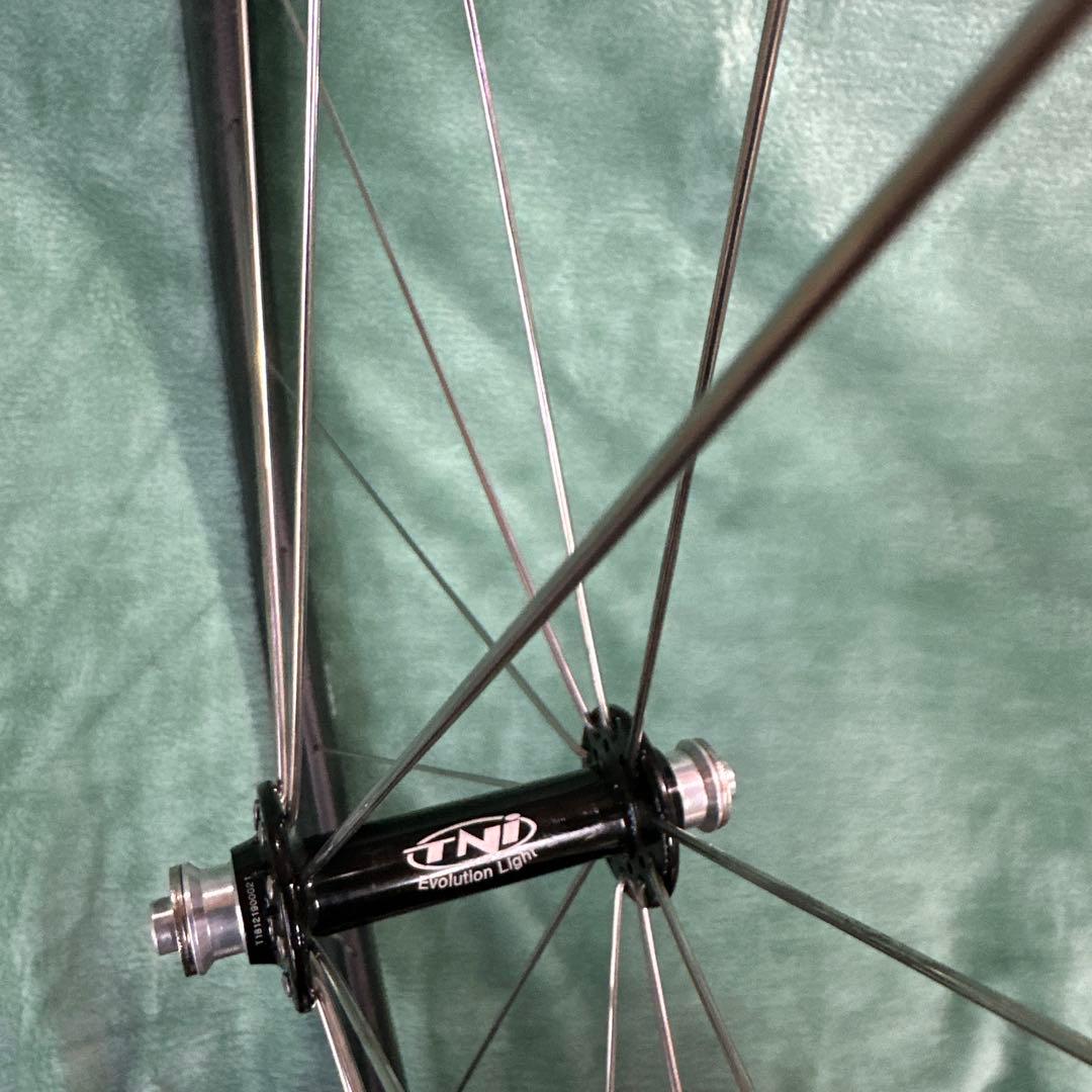 TNIカーボンロードホイール前後セットEDEOカセット付き中古品