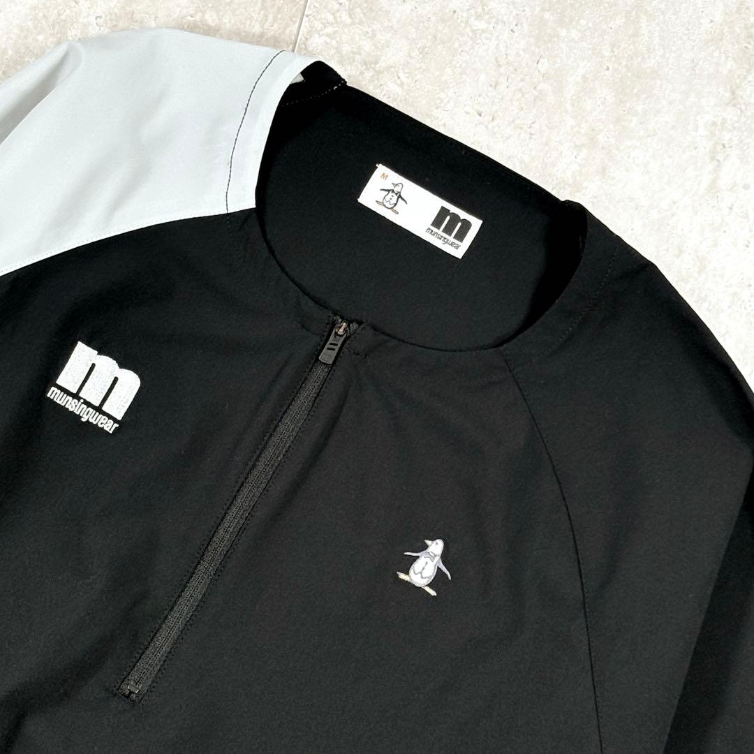 マンシングウェア Munsingwear スニード 黒xグレー 薄手 メンズ