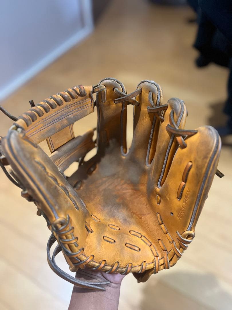 ミズノプロ　内野手用硬式グローブ　ビターオレンジ