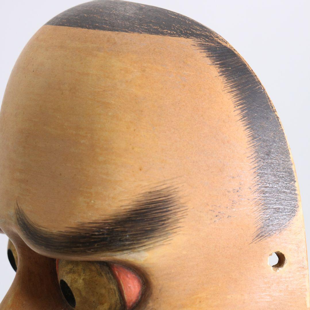 能面 黒髭 竜神 彩色木彫　AC1014