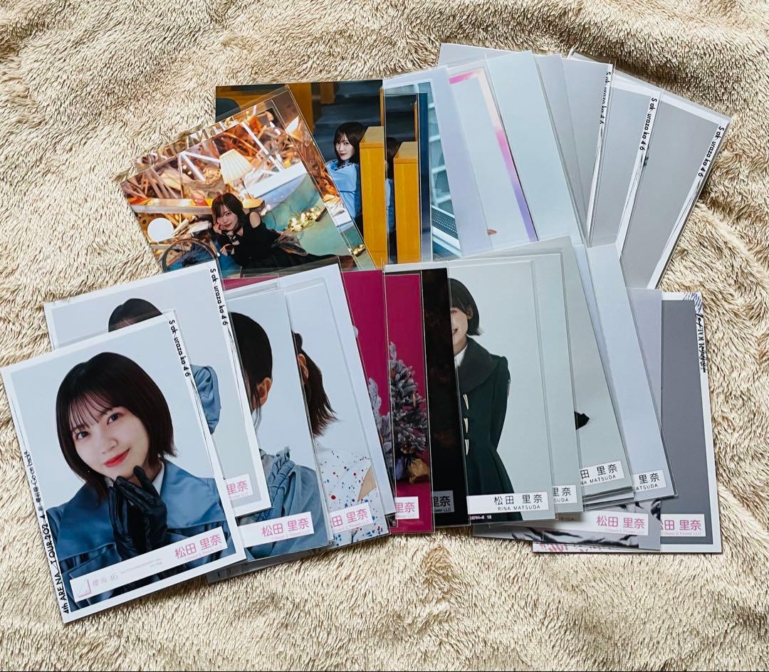 櫻坂46 松田里奈　サクコレB2ポスター　7月　サクコレカード生写真まとめ