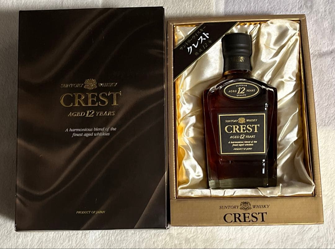 古酒　サントリークレスト 12年　旧ボトル　黒キャップ　750ml 43%