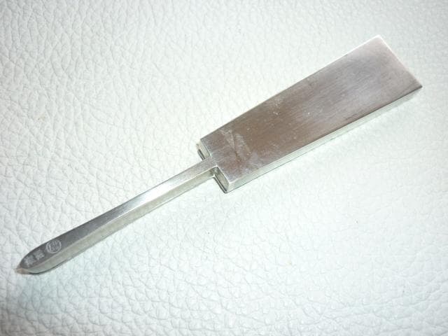 ◆美品 1950年代！三越百貨店 銀製 シルバー 扇形 楊枝入れ 重さ28.4ｇ