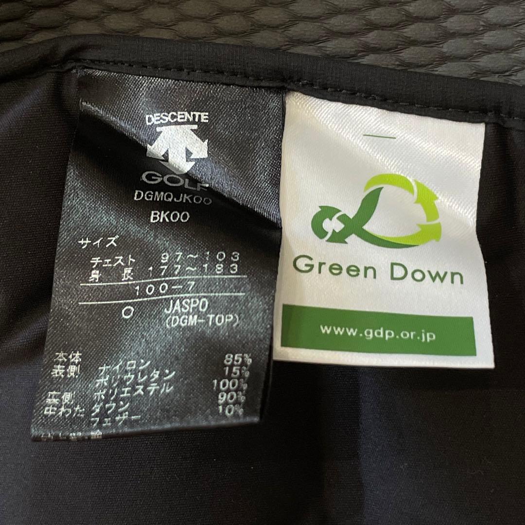 定価約9.8万　デサントゴルフ　g-arc グリーンダウンジャケット　撥水　防風