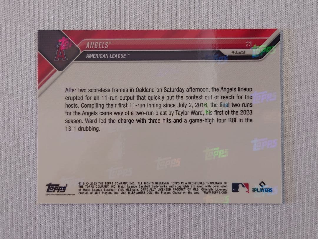 topps now 大谷翔平 マイク・トラウト エンゼルス 23 MLB 14