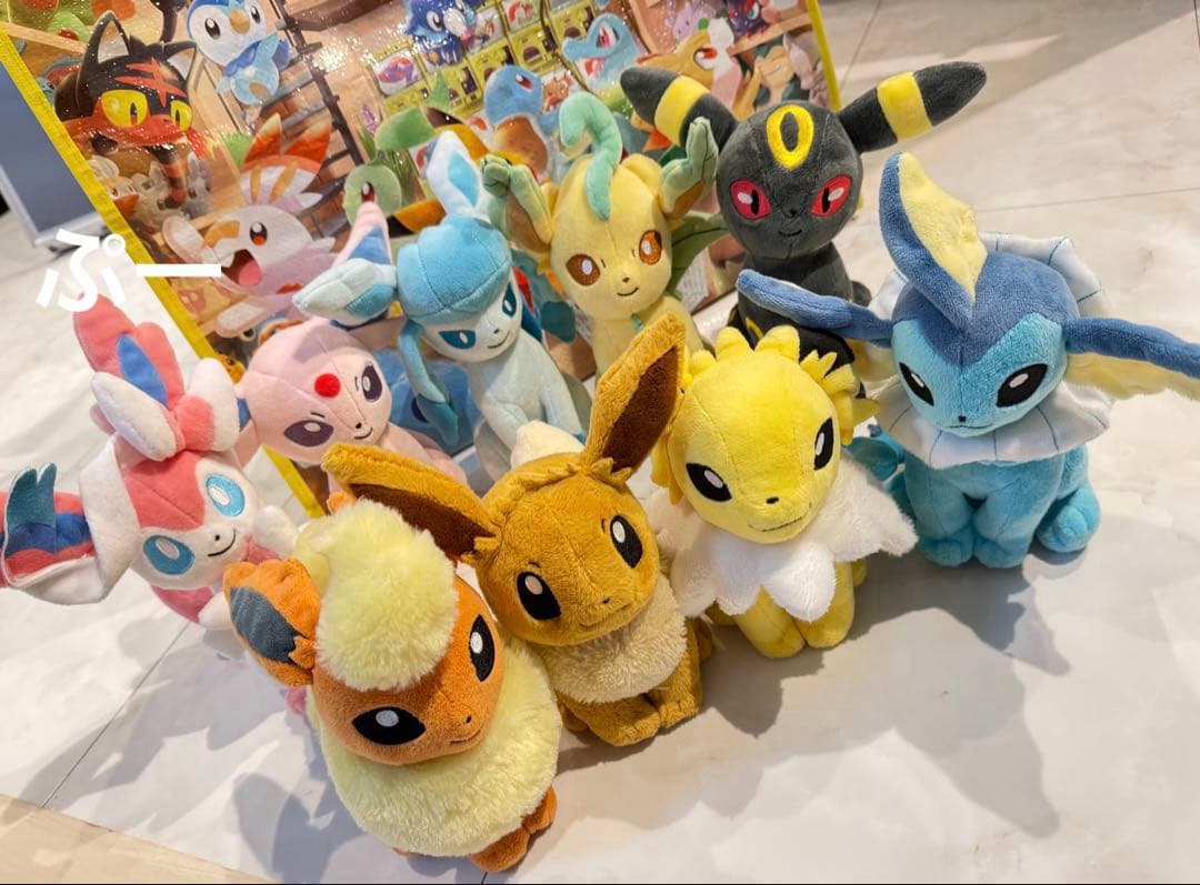 ポケモン ぬいぐるみセット イーブイと進化系9点セット