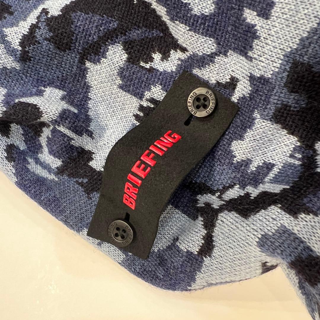 新品　BRIEFING MS CAMO JQ CREW NECK KNIT