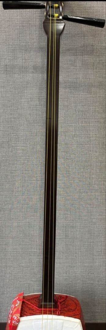 【ケース付き】三味線 本体 白赤