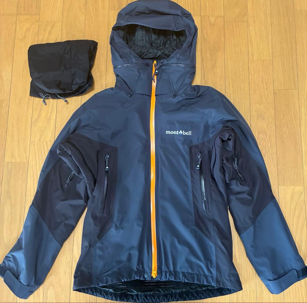 モンベル ドロワットパーカー、パウダートラック ビブ XSサイズ美品