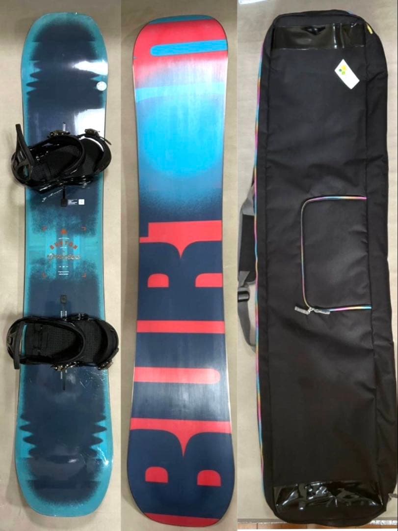美品　スノーボード　Burton process 157セット　ケース付