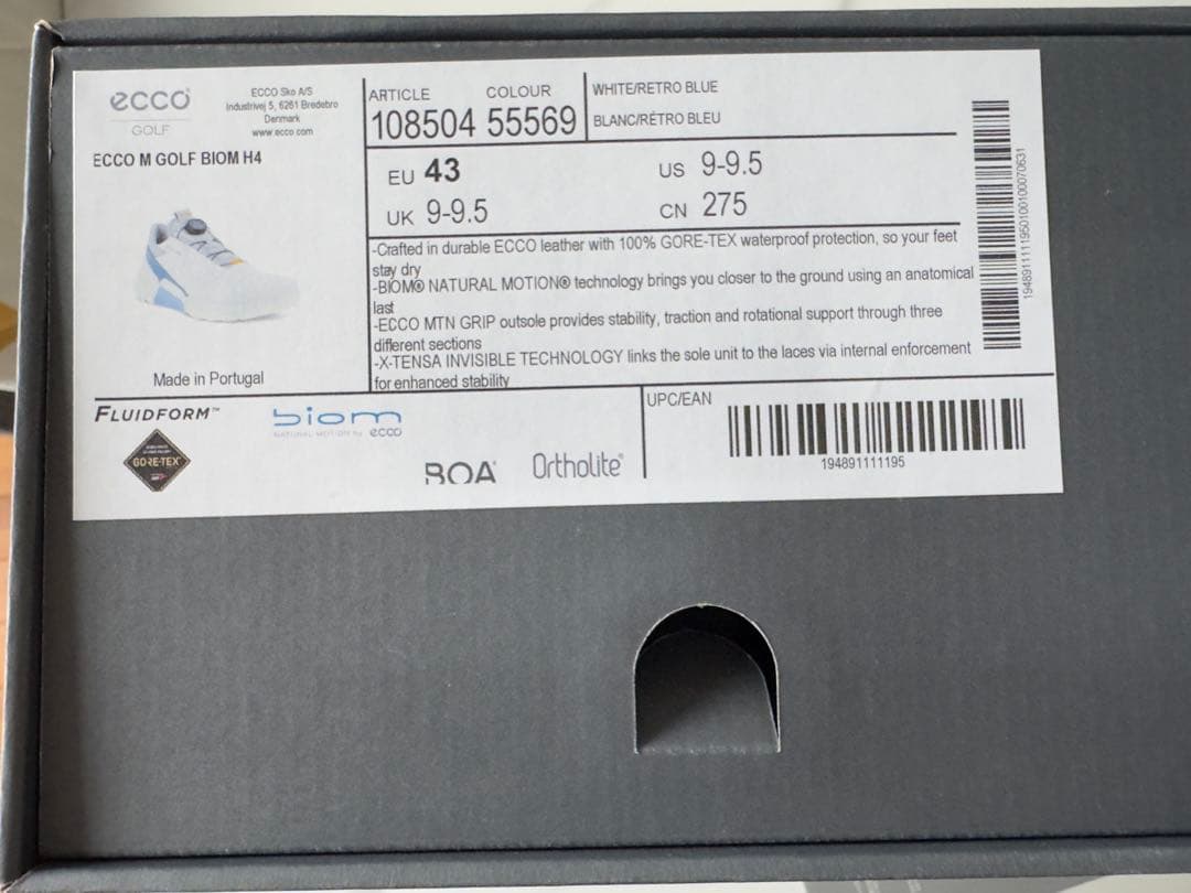 【新品】エコーゴルフシューズecco BIOM H4 EU43 26.5cm