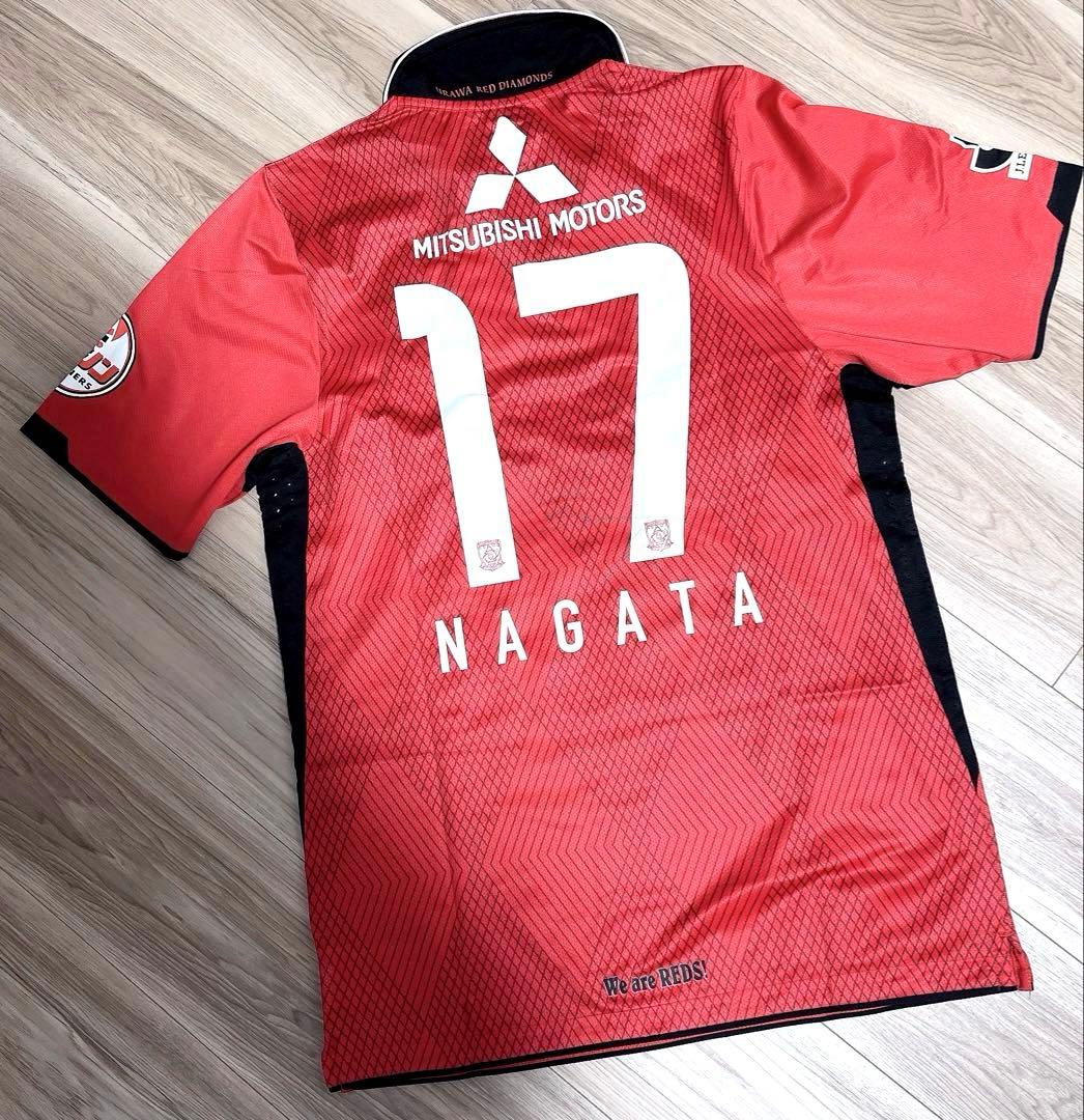 【直筆サイン】浦和レッズ永田充ユニフォーム 2010 ホーム Nike L 正規