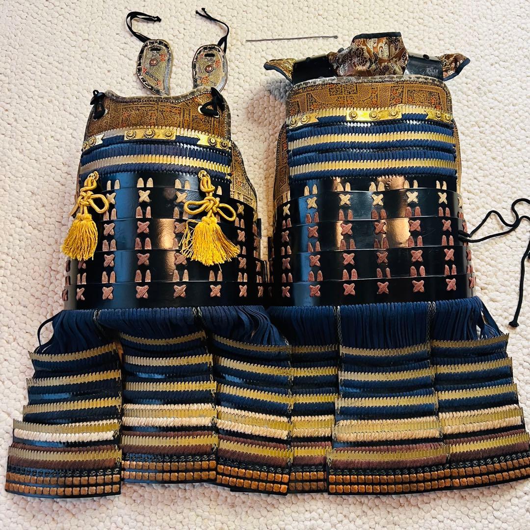 美品！『薩摩丸武工房製』【現代　甲冑 等身大】黒色胴当世具足一式　『日本 鎧』