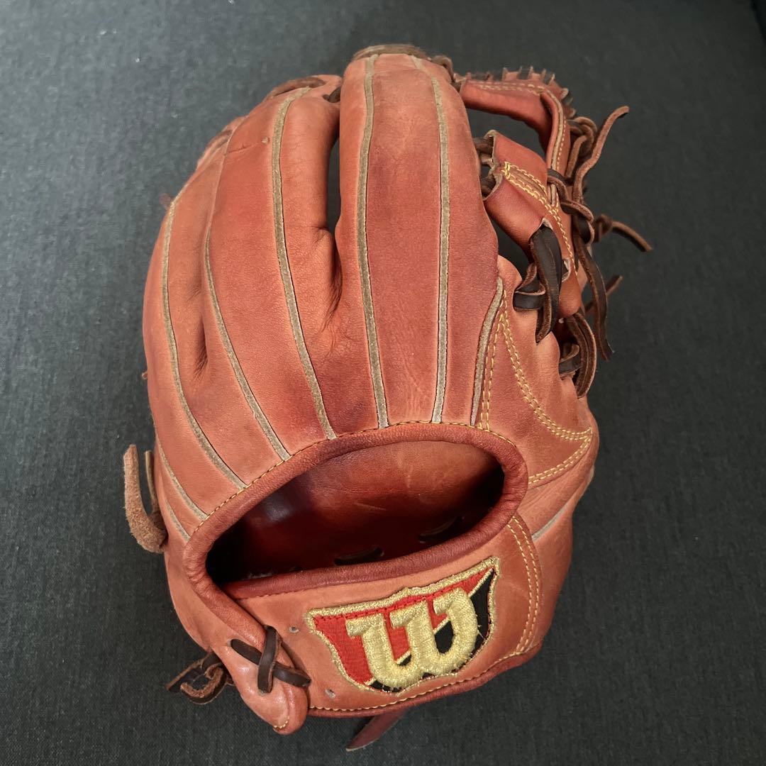 Wilson 硬式グローブ 小指2本 赤 内野手用 87型