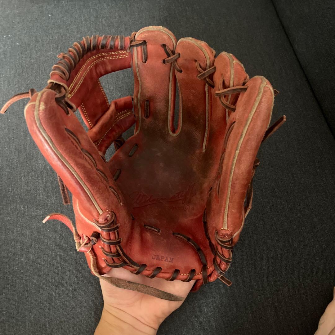 Wilson 硬式グローブ 小指2本 赤 内野手用 87型