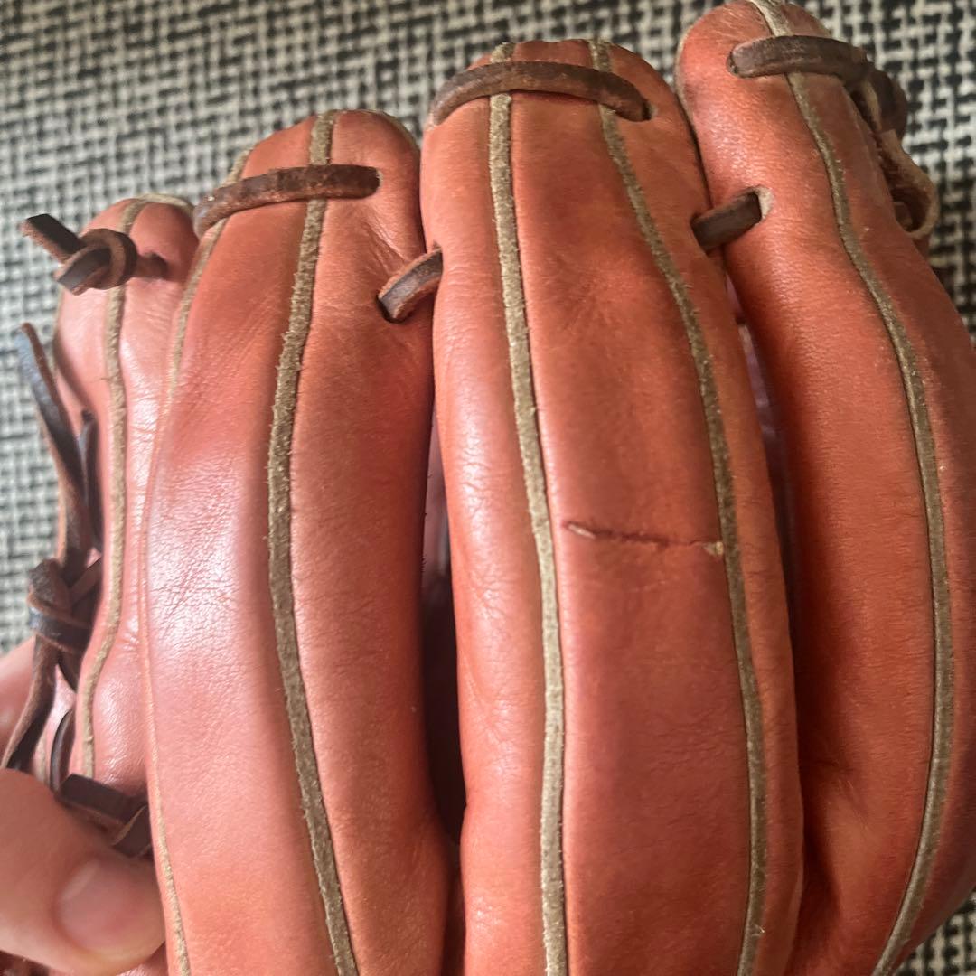 Wilson 硬式グローブ 小指2本 赤 内野手用 87型