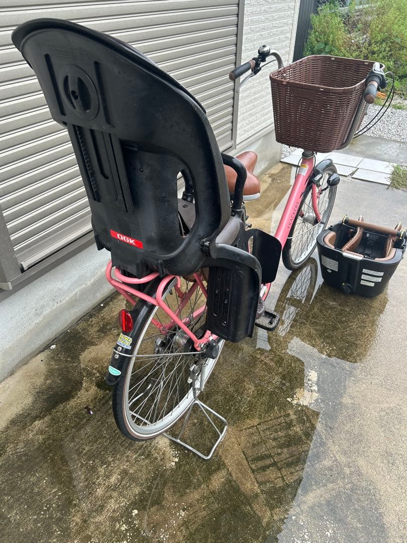 シティサイクル チャイルドシート付き ピンク　3人乗り