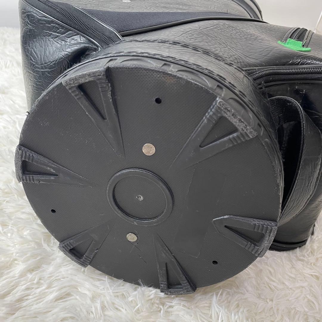 希少モデル✨キャロウェイゴルフ キャディバッグ レザー 大型 黒緑 フード付き