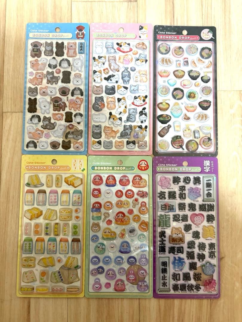 正規品 ボンボンドロップシール 和柄 新作 だるま たまごサンド ラーメン　等