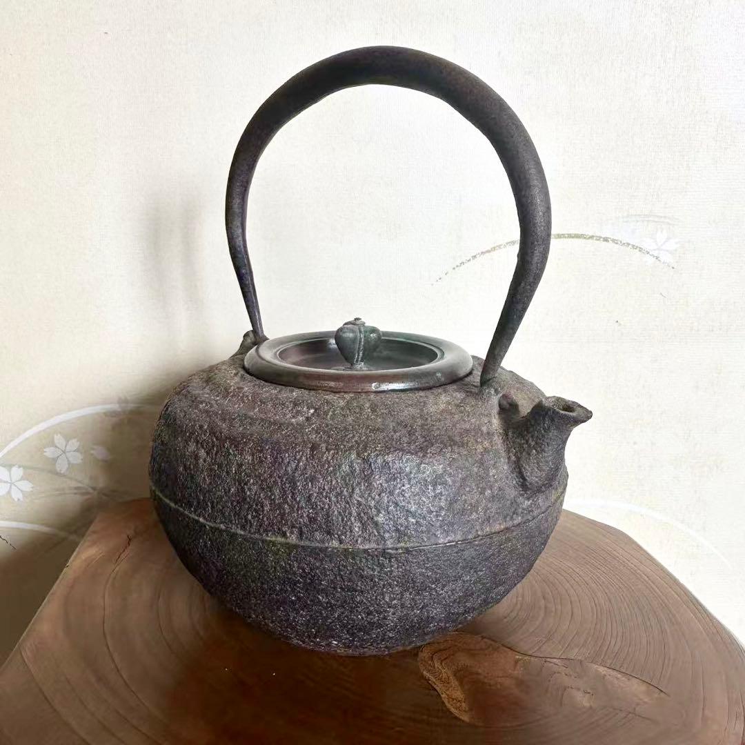 時代 名人 青龍堂 安之介系 小降 鉄瓶 煎茶道具