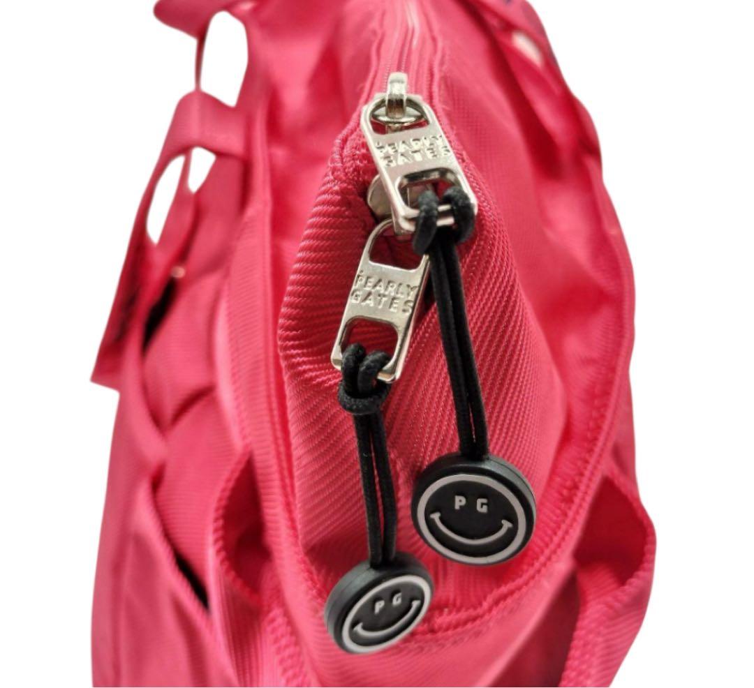 美品　パーリーゲイツ　ロッカーバッグ ゴルフ　大容量　内側総柄　濃ピンク