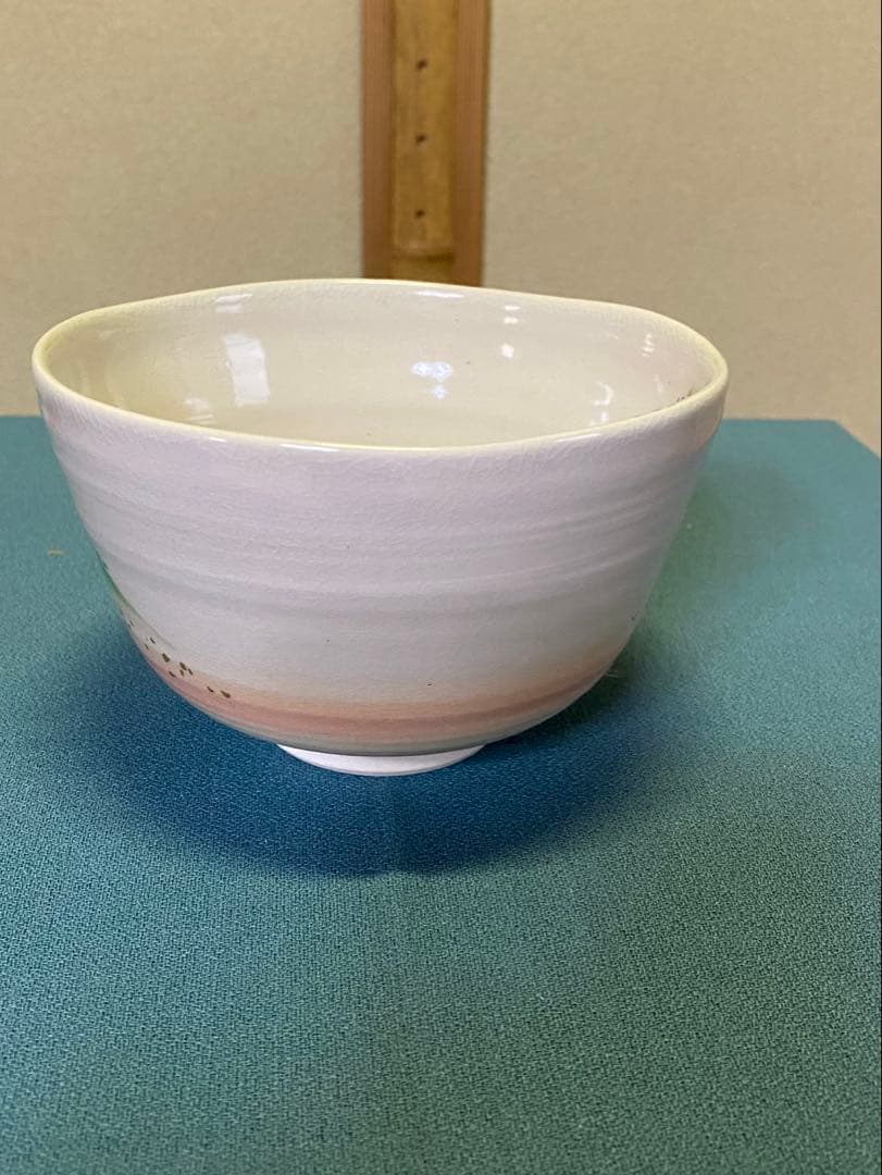 【本日限定】茶道具/茶碗 中村能久 『色絵 吉野山之図』京焼 東福窯　共箱