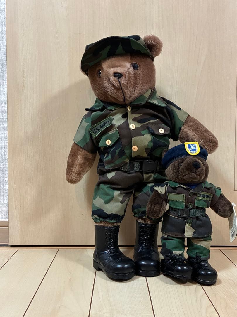 迷彩柄 テディベア 大小セット　航空祭　ぬいぐるみ