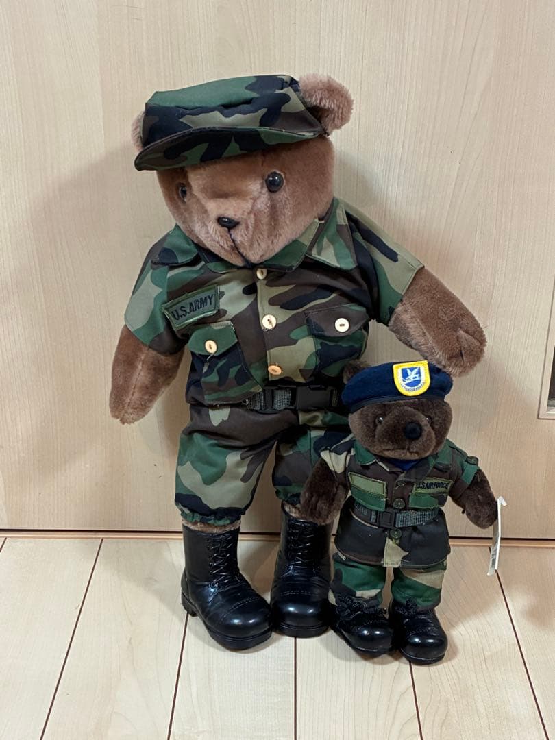 迷彩柄 テディベア 大小セット　航空祭　ぬいぐるみ