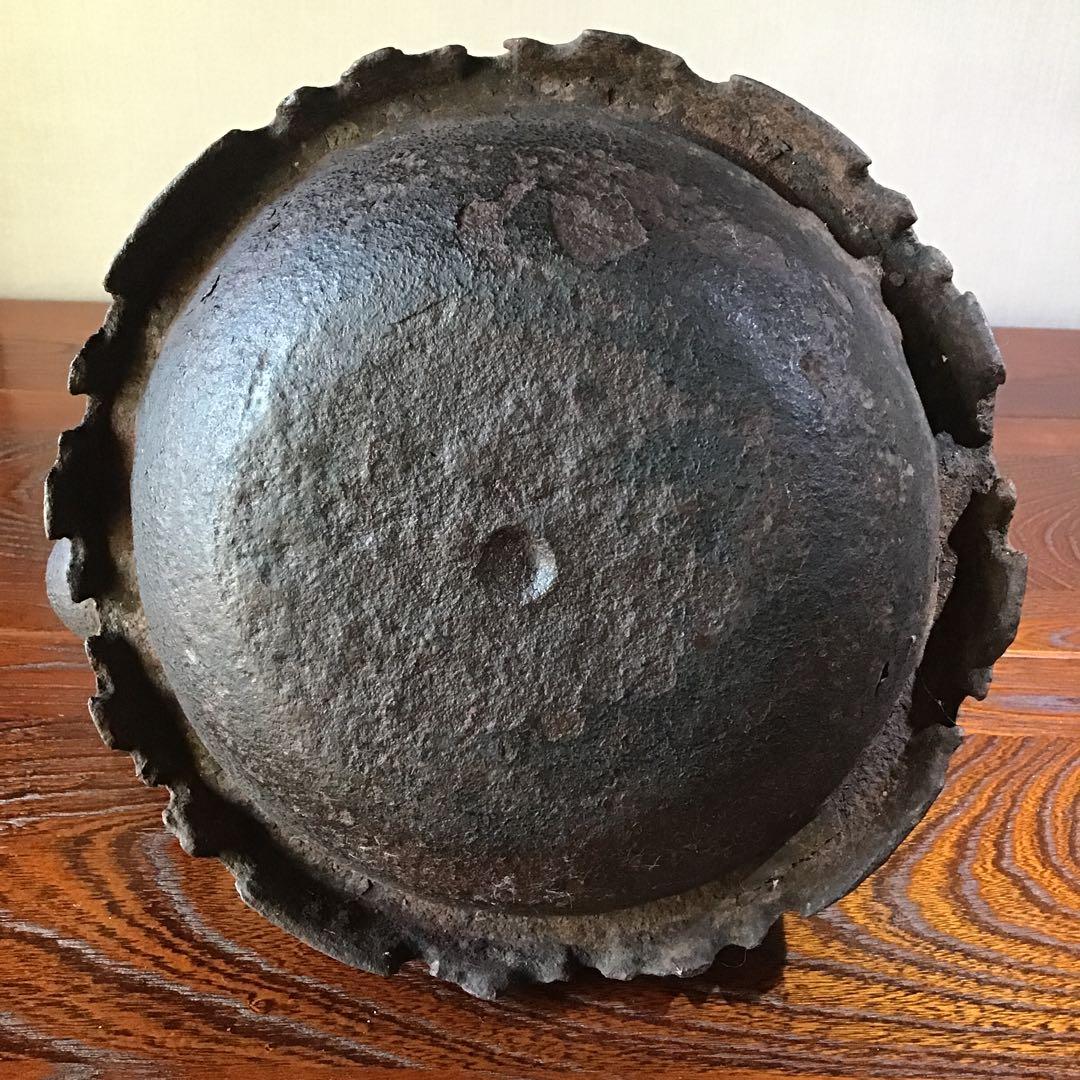 丸に桜家紋　　総櫻花弁数108 ケ　　家紋特注鉄瓶　明治期　家宝