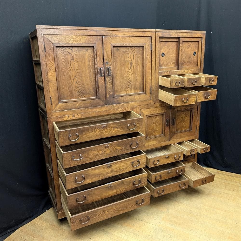 時代箪笥　水屋箪笥　箪笥　食器棚　茶棚　茶箪笥　飾り棚　キャビネット　レトロ