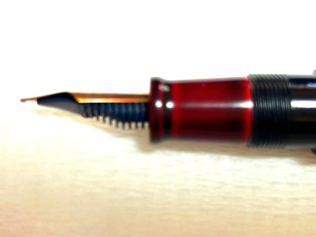 中屋万年筆　シガー　赤溜　旧刻印