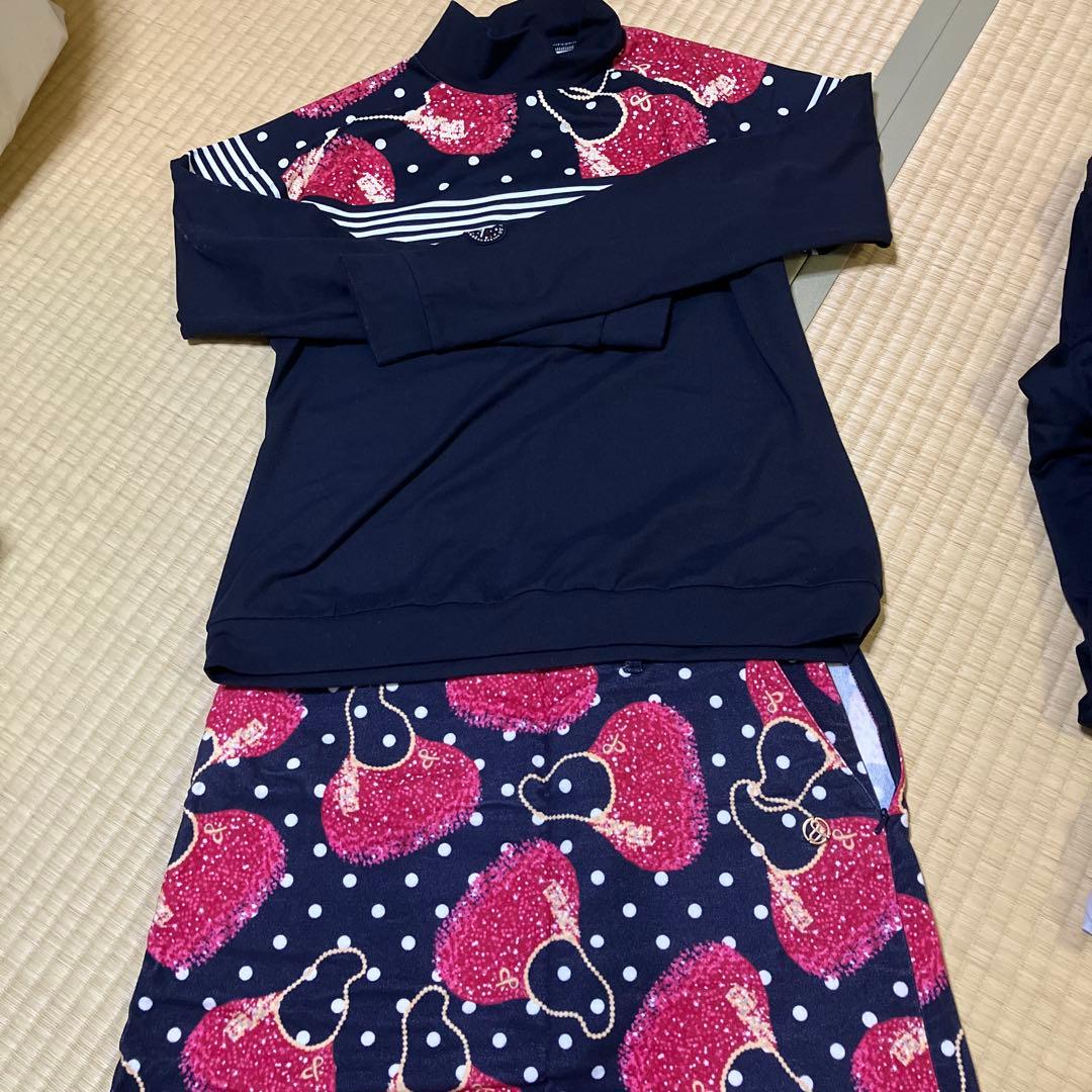 and per se ゴルフウェアセット ネイビー/レッド