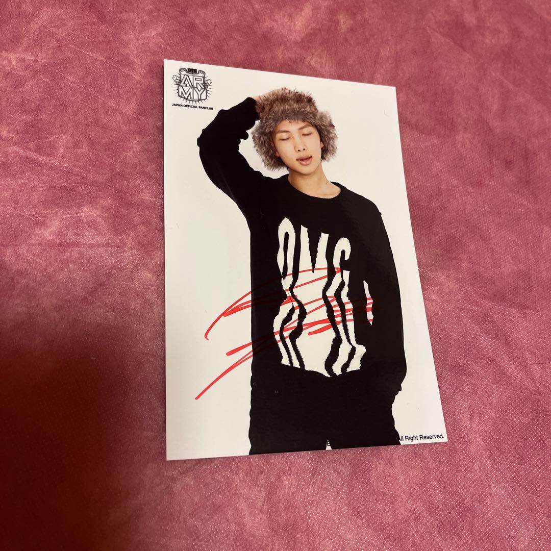 BTS RM JAPAN FC 継続特典 フォト サイン入り