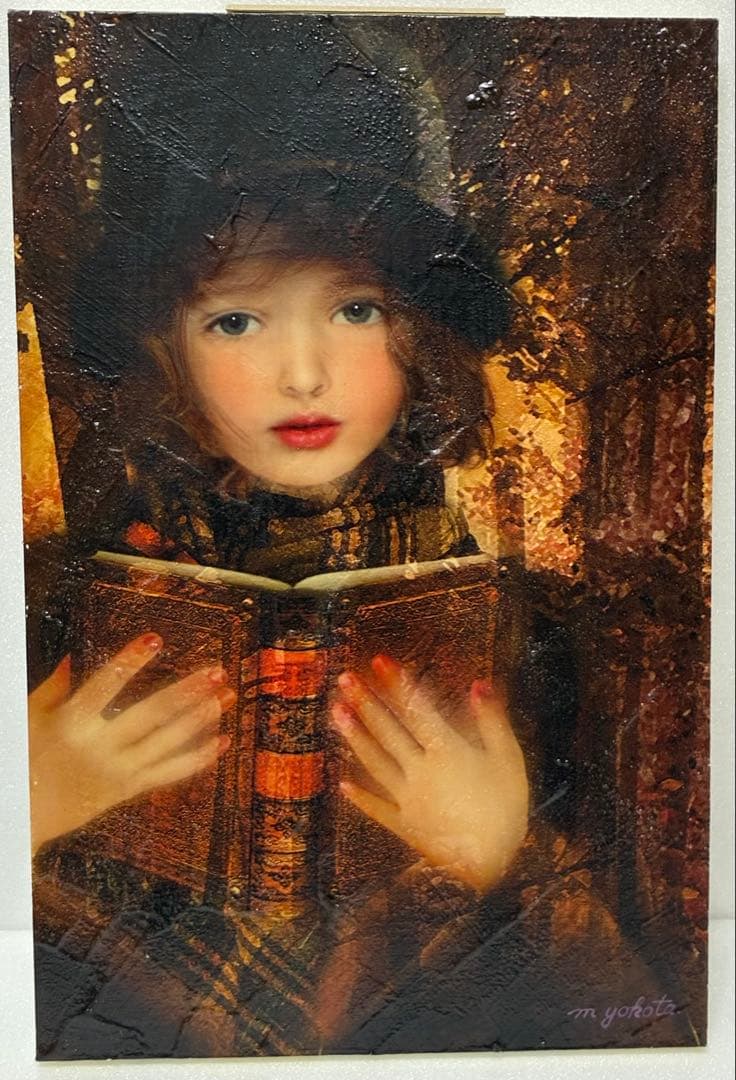 幻想世界の少女画家 横田美晴 『琥珀色の詩集』P4号 真筆作品