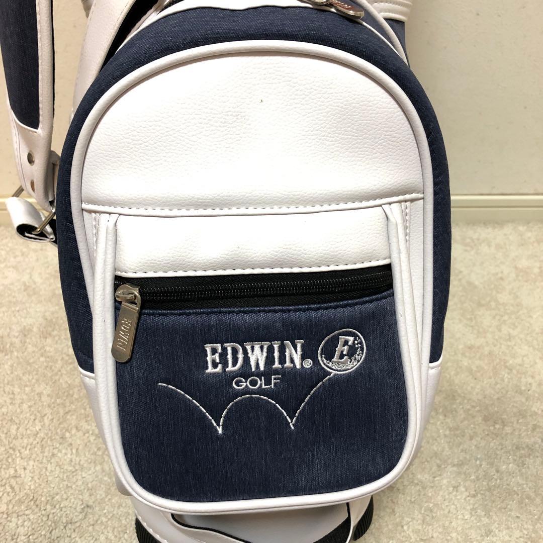 ほぼ未使用❗️希少　完売品❗️EDWIN キャディバッグ & ヘッドカバーセット