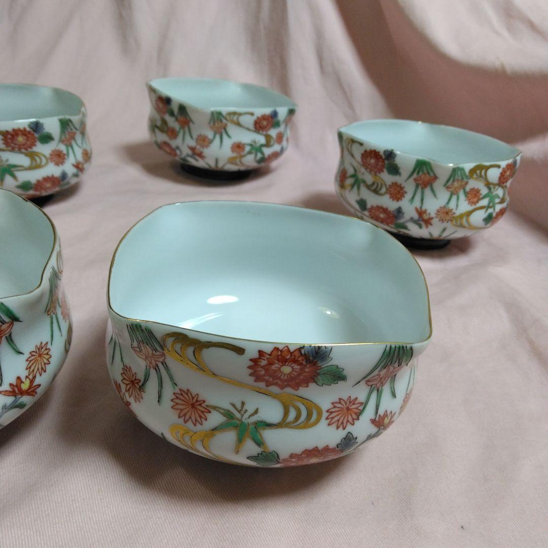 有田焼　幸楽作　染錦小紋絵小鉢揃