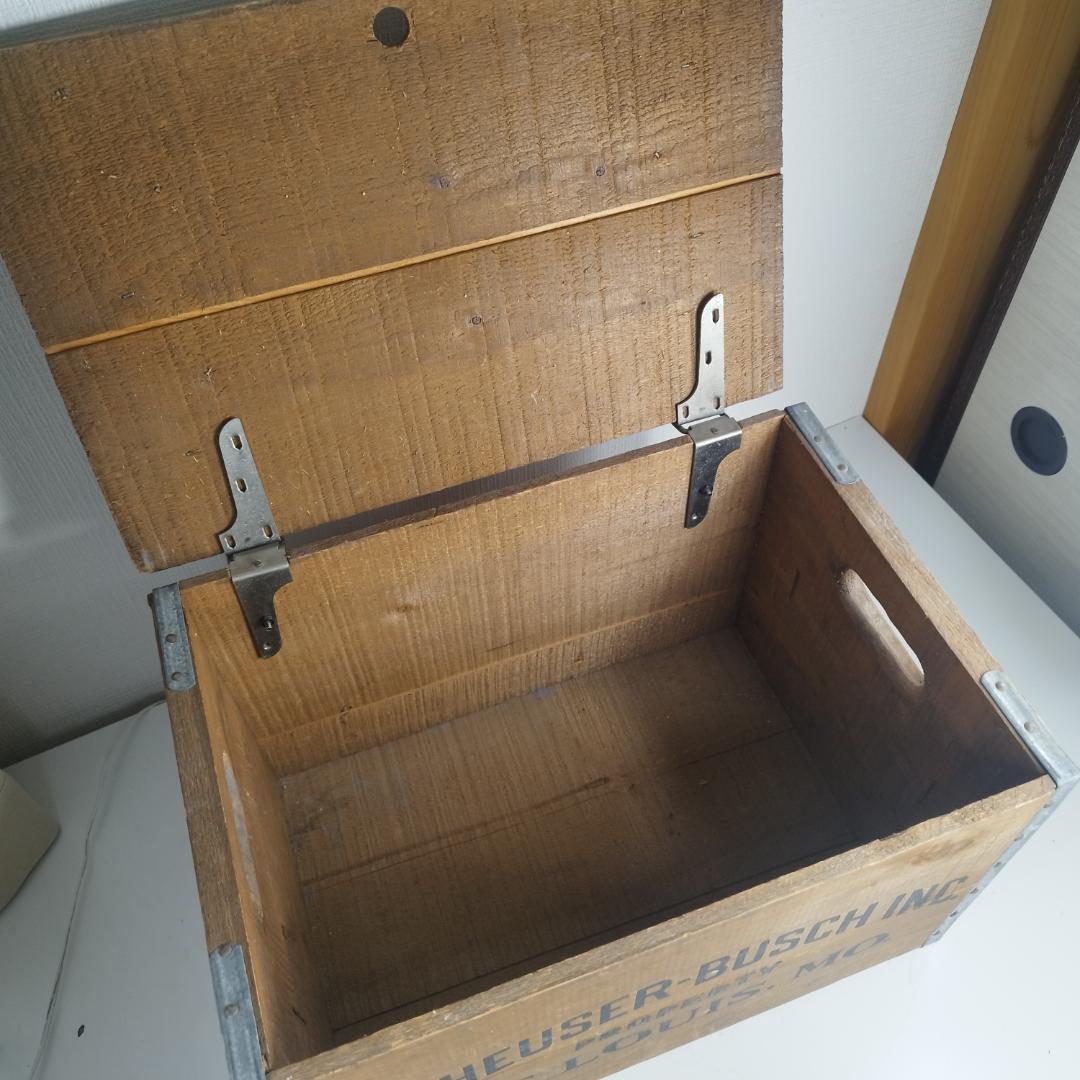 Budweiser バドワイザー 木箱 Anheuser-Busch I4bO