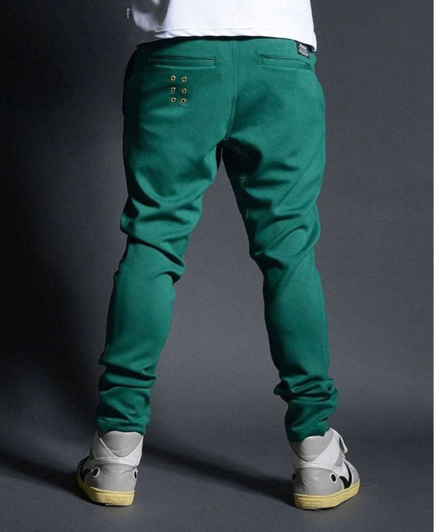 新品 ラッセルノ ゴルフ キャディーバッグ ジャージ スキニーパンツ グリーンL