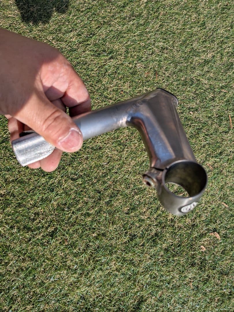 y*n様 チタンステム　チネリグランモ90mm 中古品　1インチスレッド旧車に