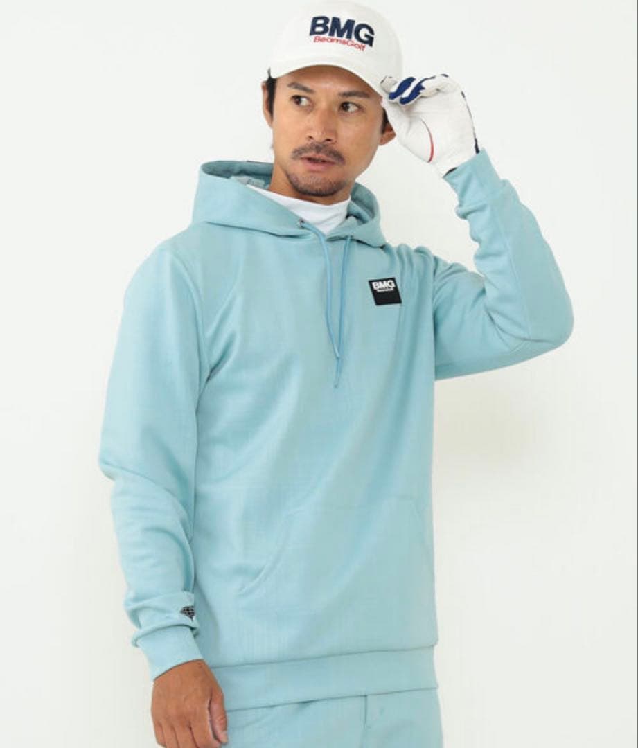 【美品】BEAMS GOLF プルオーバーパーカー　サイズXL サックスブルー
