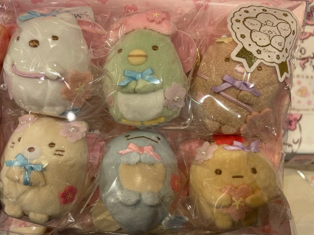 すみっコぐらし 桜の妖精　 ぶらさげぬいぐるみ 6点セット
