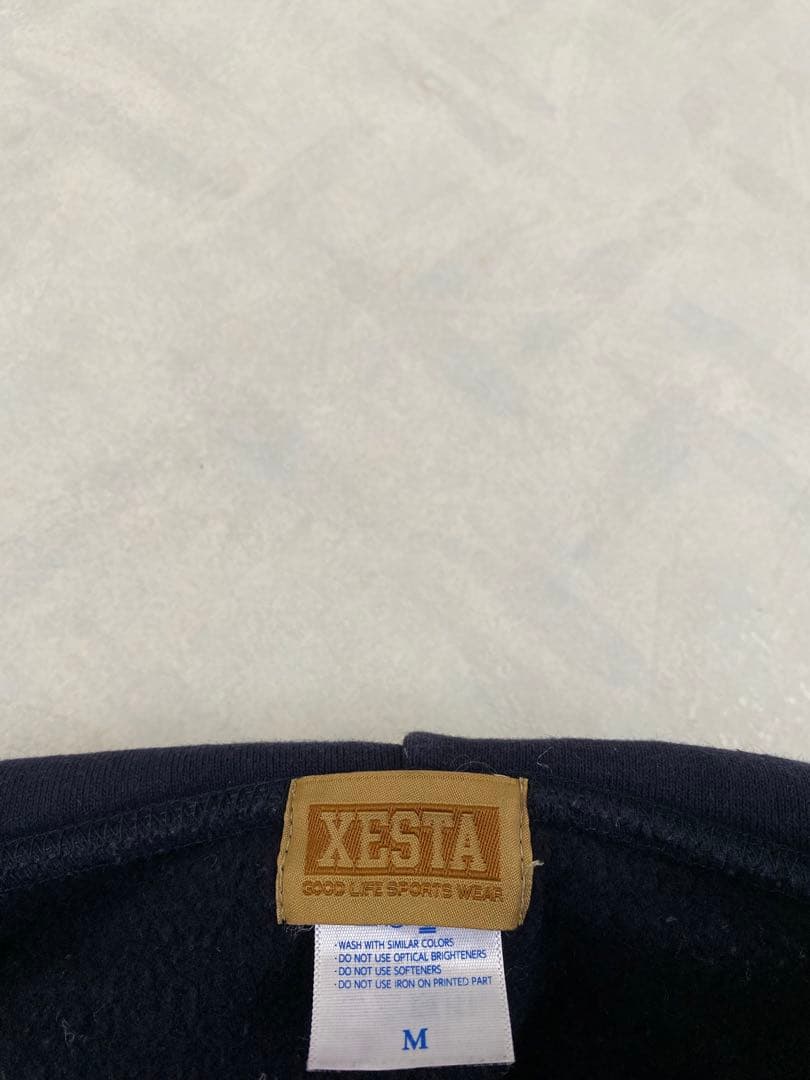 XESTA パーカー M ネイビー ダブルジップ Hoodie ゼスタ 釣り
