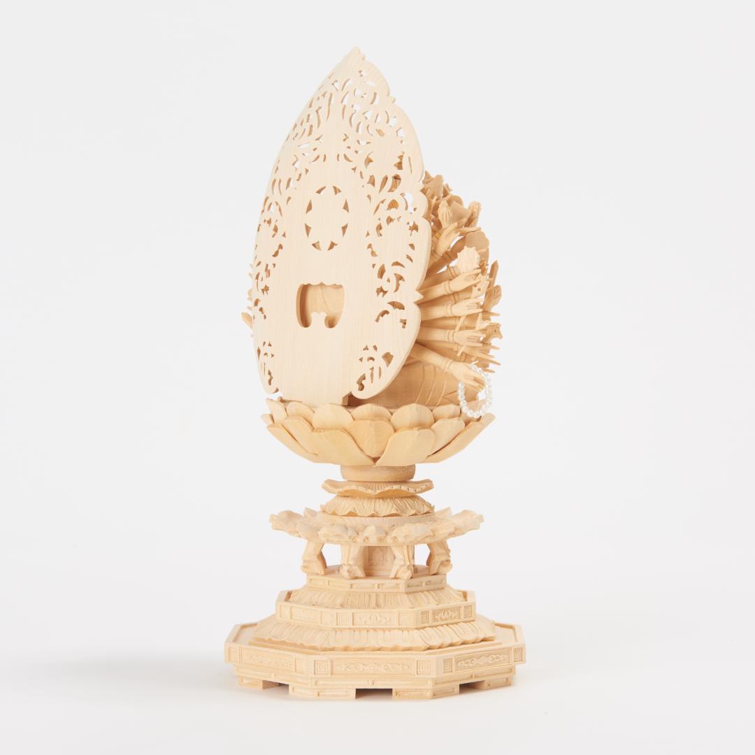 桧　２.５寸　千手観音 仏像 #047