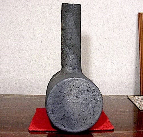 寒六窯　平野敏三 作　花入　無傷　共箱　保証。