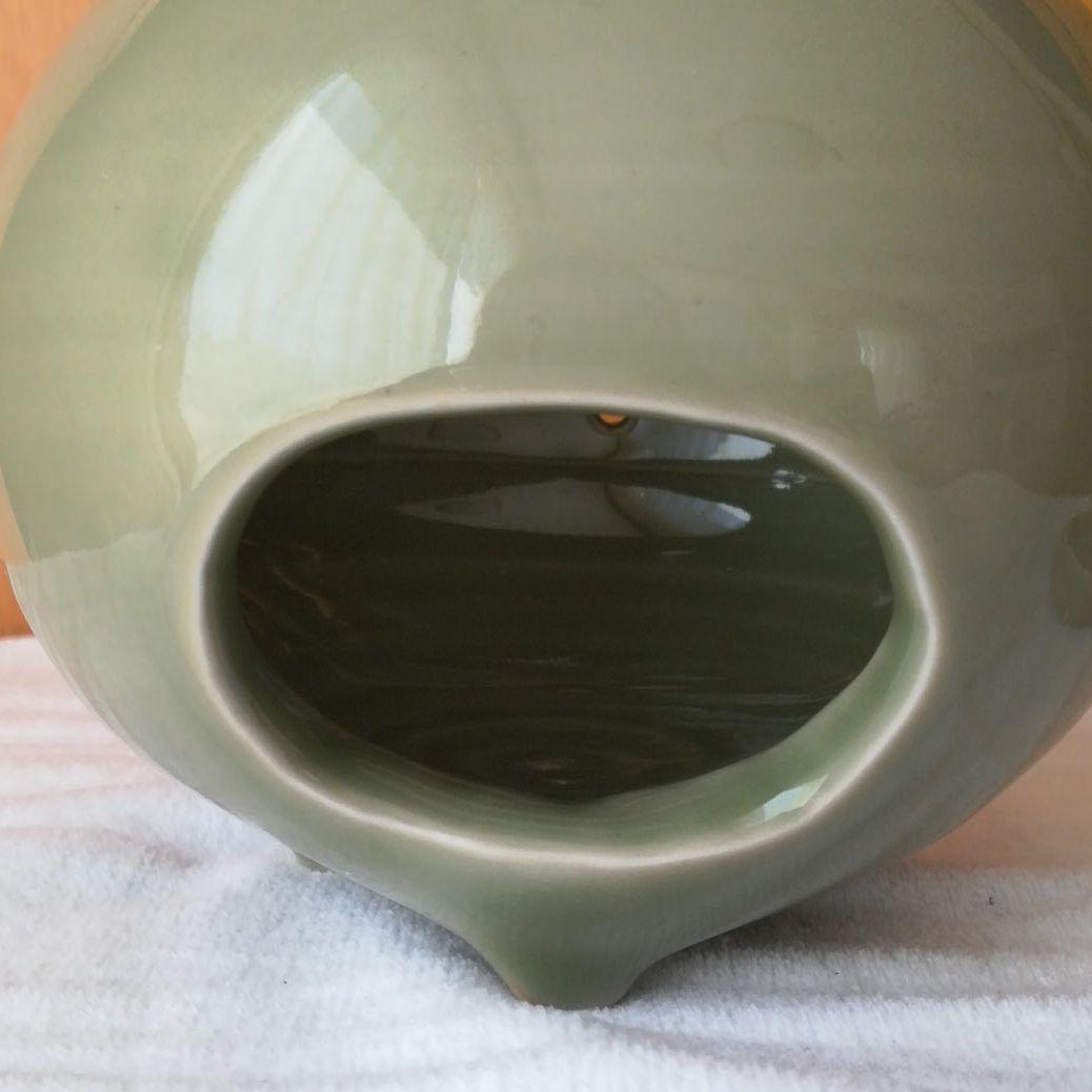 青磁　茶香炉　手作り