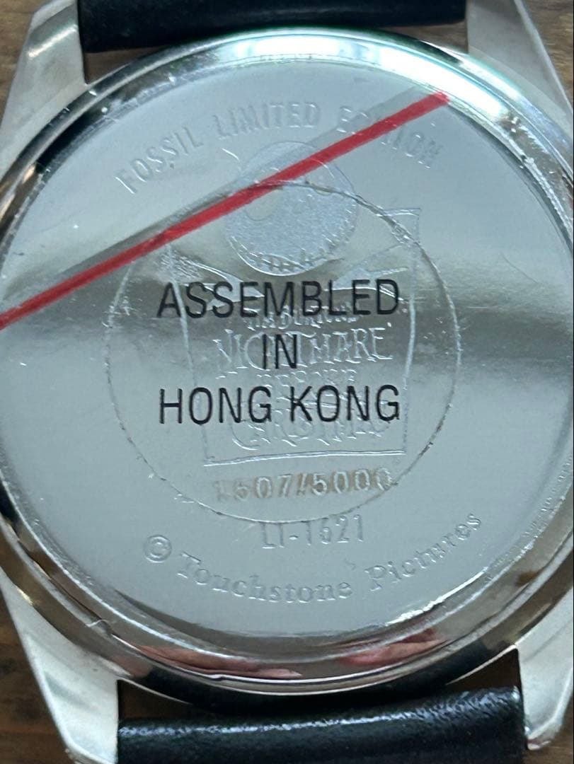 《新品、希少》フォッシル製・ナイトメアビフォアクリスマス 腕時計　電池交換済み