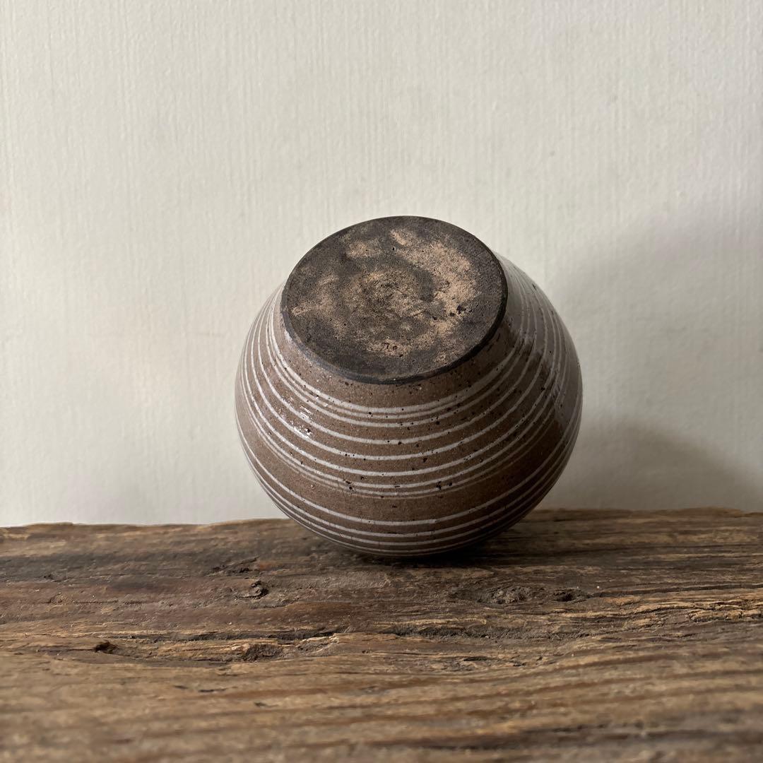 古丹波焼　えへんイッチン徳利　古陶磁.アンティーク.花入.古民芸.筒描　検:李朝